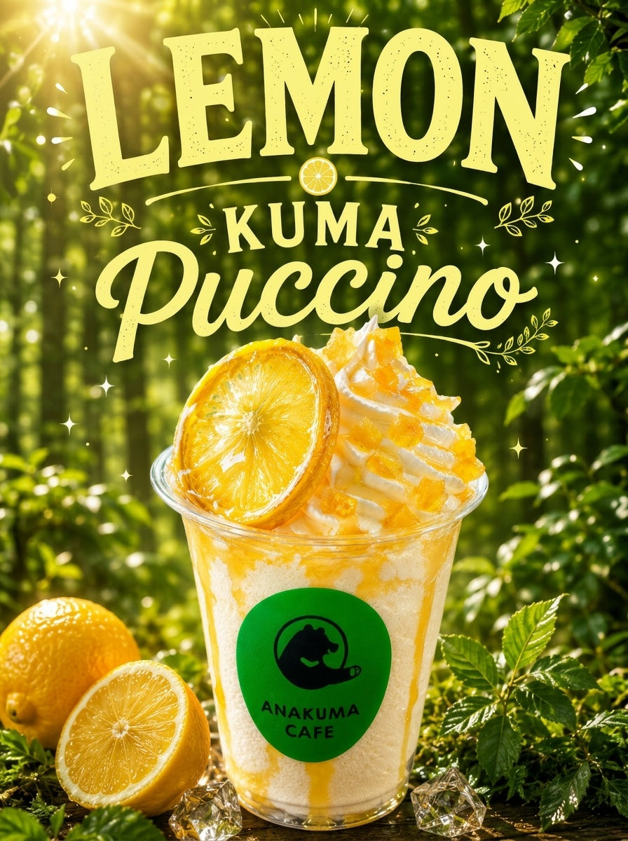 【限定メニュー】レモンKUMAペチーノは季節のお便りクマ！ʕ•ᴥ•ʔ – ANAKUMA CAFE